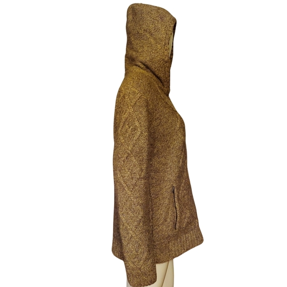 Royal Falcon Wool Blend Cable Knit Faux Fur Lined Hooded SweaterJacket - Picture 6 of 16